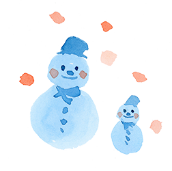 雪だるまのイラスト